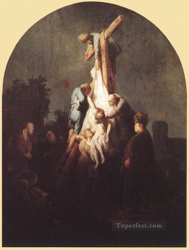 レンブラント・ファン・レイン Painting - レンブラントの十字架からの証言